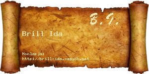 Brill Ida névjegykártya